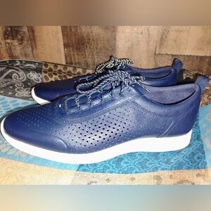 Cole Haan Original Grand Sport Performance Mens 11 Blue Leather Casual Sneakers